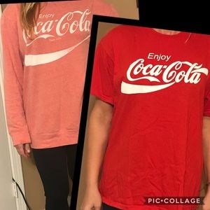 Coca Cola sweat shirt and t shirt set